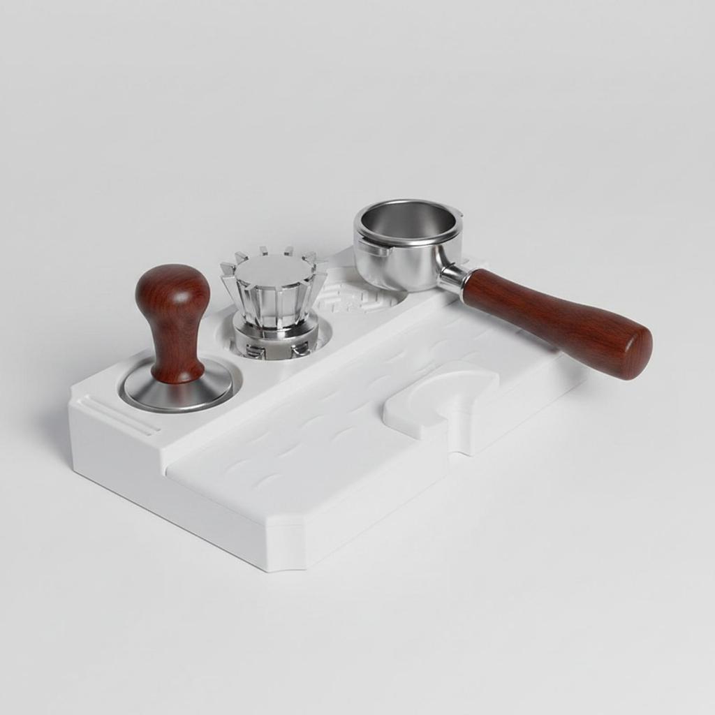 Espresso Tamper Holder with Side Cutout Compact Portafilter Stand