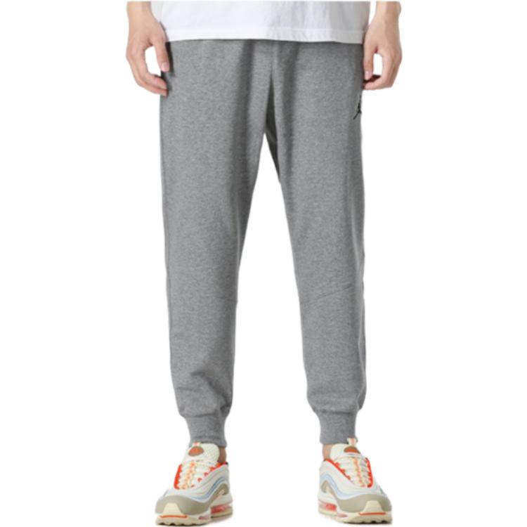 Jordan FW22 Solid Color Logo Print Joggers With Elastic Waist Men Bottoms Grey DQ7333-091