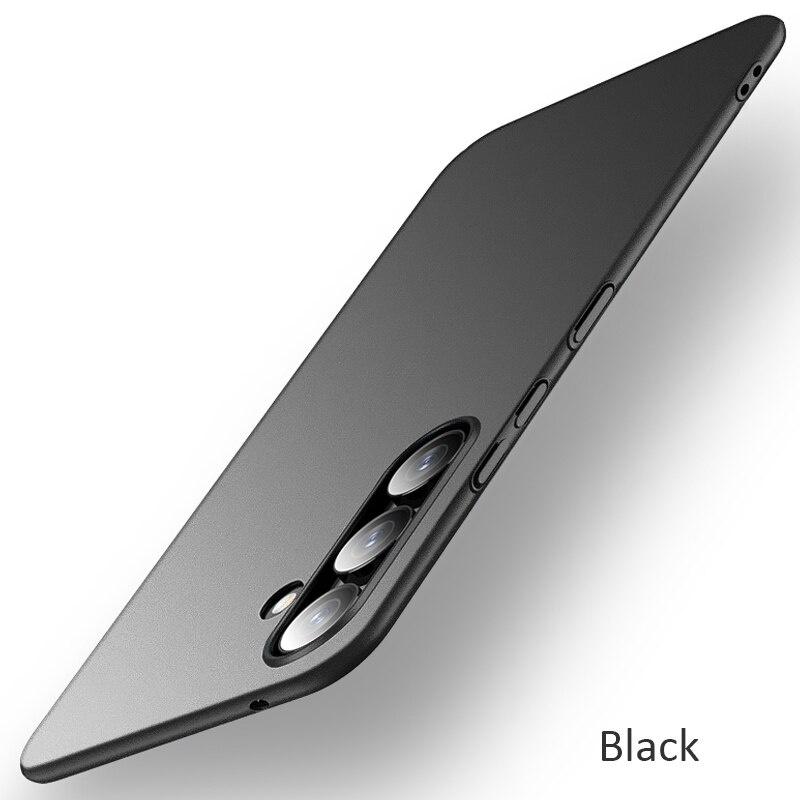 

Luxury Matte Hard PC Back Cover Case For Samsung Galaxy A04 A04s A14 A24 A34 A54 A13 A23 A33 A53 A73 S23 S22 S21 S20 Fe Plus A53 чорний