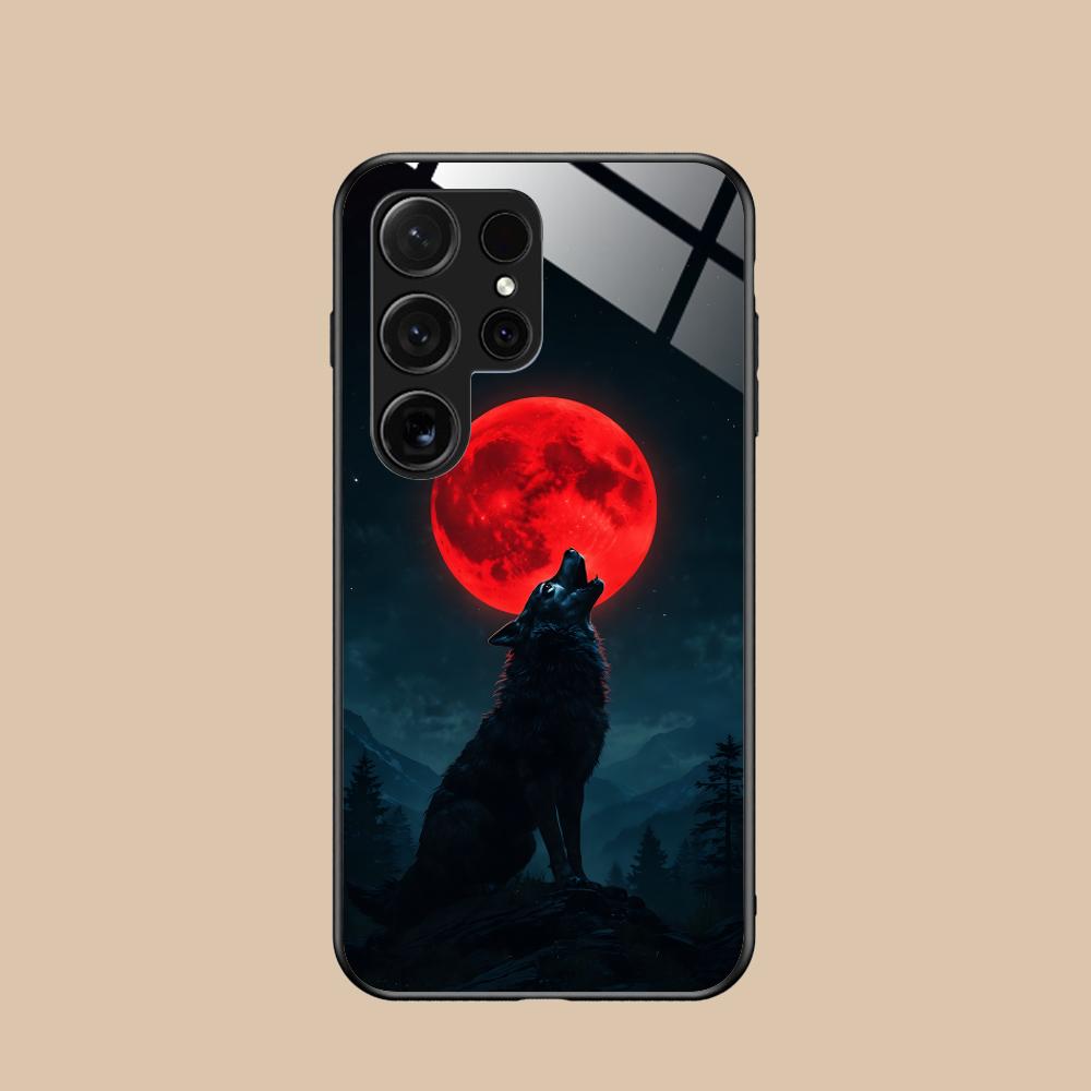 Fashion Wolf Mobile Phone Case for Samsung Galaxy S26 Protective Phone Case-Fashion Stylish Phone Case Glass Colorful Cover Luxury
