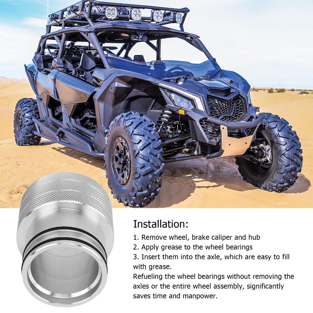 Silver Grease Tool Kit 39mm/1.53in Wheel Bearing Grease Tool For Maverick X3 Max Turbo RR
