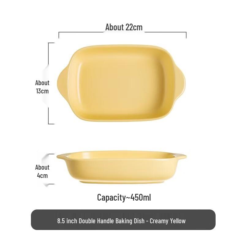 LISM Ceramic Double-Handle Baking Dish
