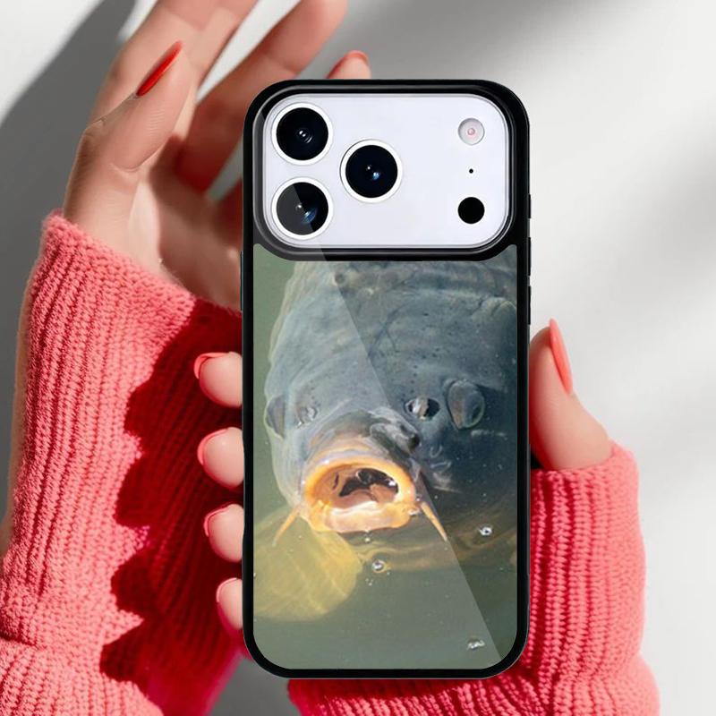 Fishing Gear Fish Patterned Phone Case for iPhone 17 16 15 14 13 Pro Max Back Cover for 12 11 Pro Coque