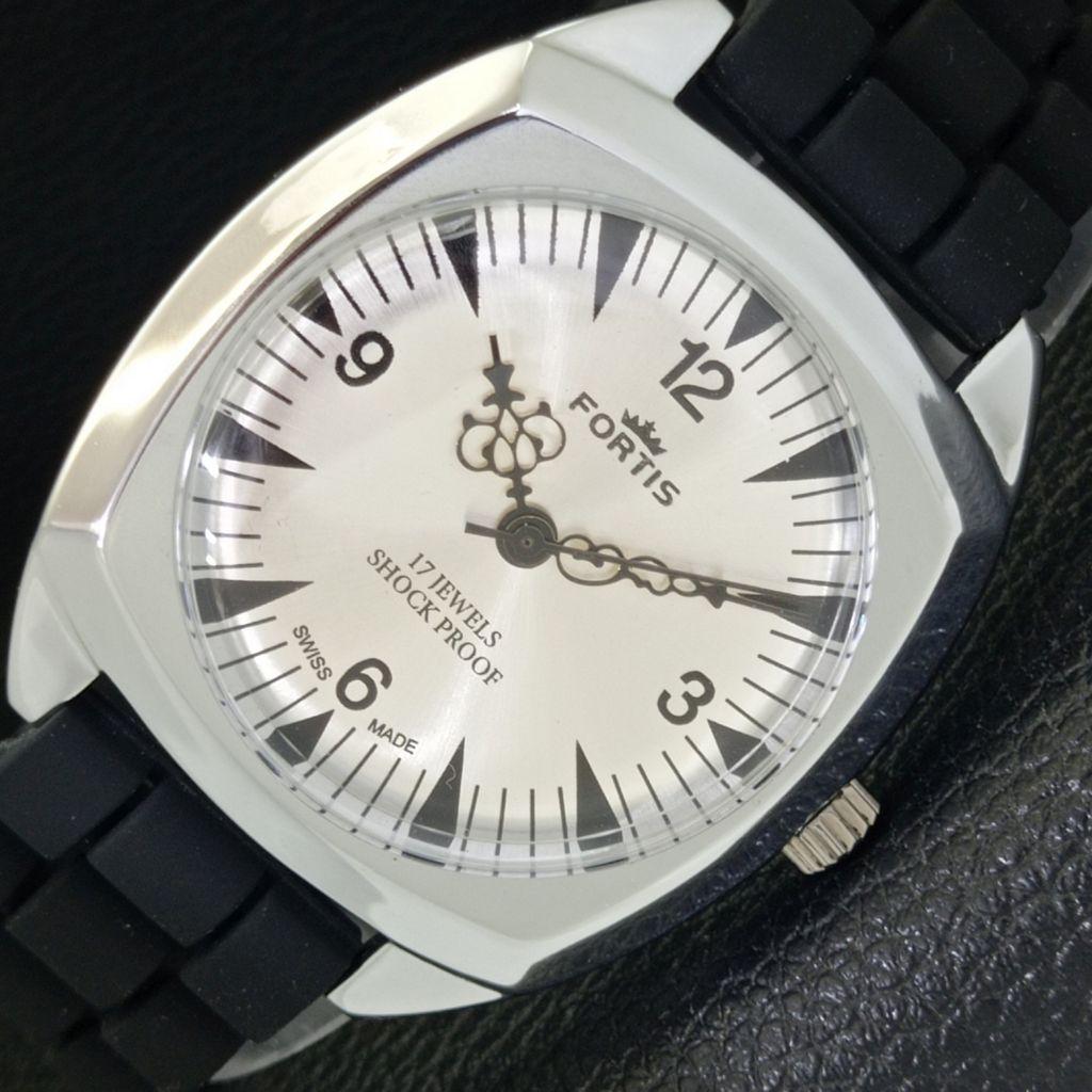 

REFURBISHED HAND-WINDING SWISS MENS SILVER COLOR DIAL WATCH a431791-2 R108-a431791