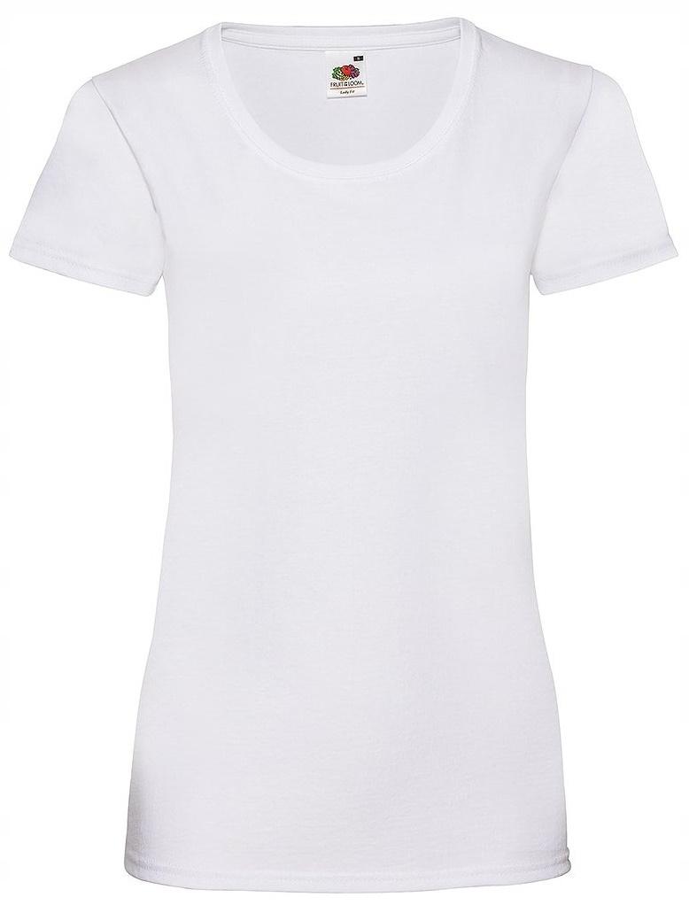 Koszulka Biała T-Shirt Damska Bawełniany Przewiewny Fruit Of The Loom, Xl