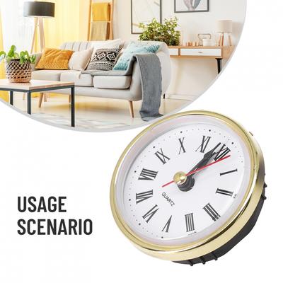 Roman Numbers Inserts Movement Quartz Clock Insert 1pc 65MM Gold Color