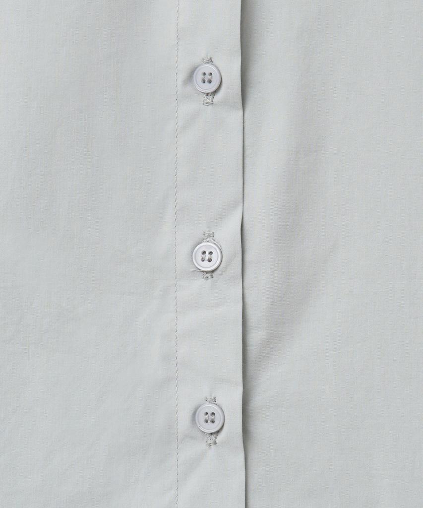 Lougeu Slim Crop Half Shirt_Blue Gray