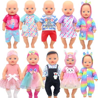 36cm Reborn Baby Puppenkleidung 14 Zoll Puppenoutfit Strampler Spielzeug Kleidung