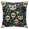 Halloween horror skull pumpkin bat cushion is suitable for home living room sofa bedroom room decoration