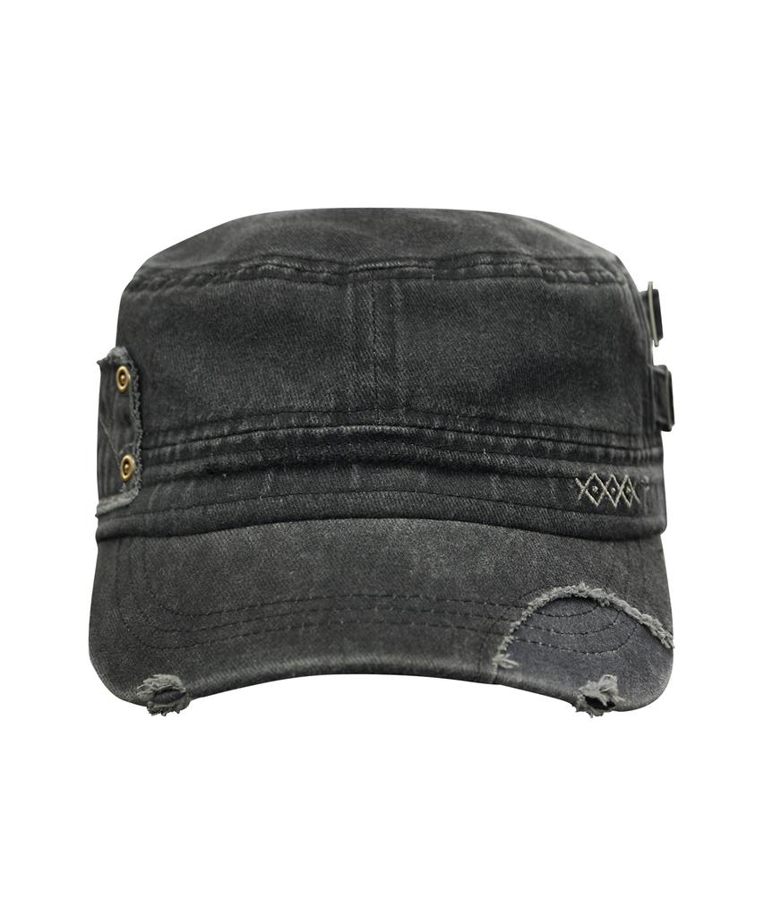 MAINBOOTH Patchwork Military Cap(Charcoal)
