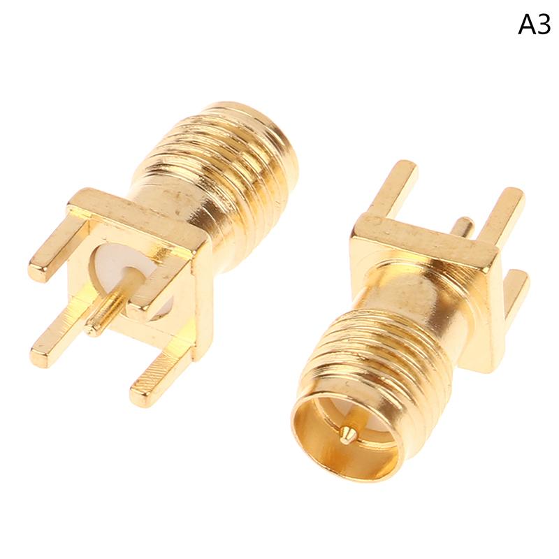 Inovativní 2ks RF měděný konektor zástrčka zásuvka SMA samice jack samec zástrčka adaptér pájecí okraj PCB přímá pravoúhlá montáž