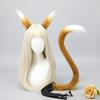 Multiuse Furry Plush Cats Tail Hair Clip and Bendable Tail Props Cosplay Costume Accessories For Women Teens Anime Event
