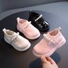 Casual Fashion Pearl Decorated Comfortable Low Top Slip On Little Girls Leather Shoes