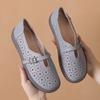 Fashion GKTINOO 2025 Genuine Leather Shoes Hollow Out Women Ballet Flats Summer Women's Solid Soft bottom Shoes Woman Slip On Loafers