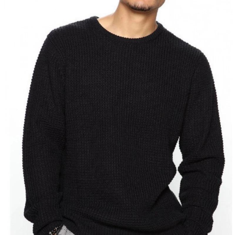 2026 Men Knitted Sweater Spring Autumn Men Casual Warm Pullover Men Solid Color Round Neck Sweaters Male Knitwear Clothes
