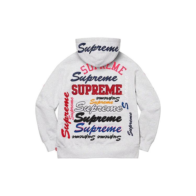 Supreme Multi Logo Hooded Sweatshirt `Grey
