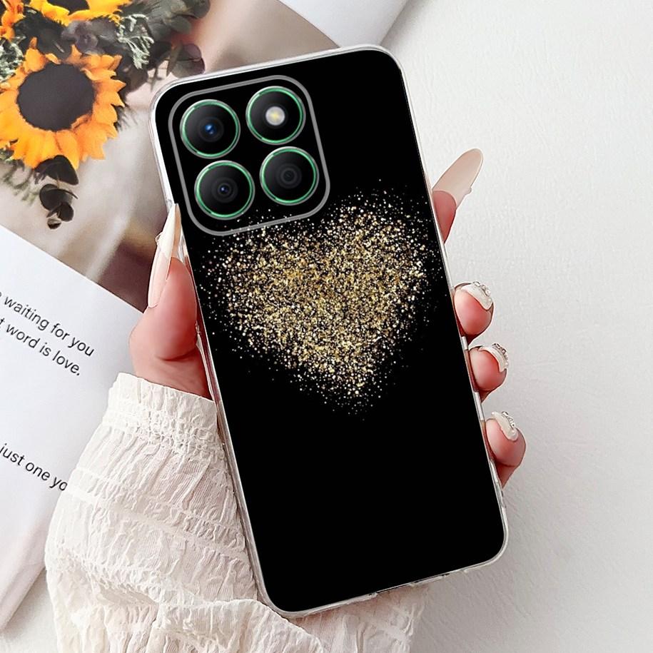 Case For Honor X8b Cover LLY-LX1 LLY-LX2 LLY-LX3 Lovey Heart Cartoon Soft Clear Silicone Phone Case For Honor X8a CRT-LX1 Bumper