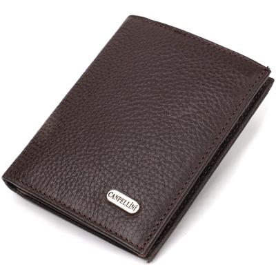 Compact Wallet for Men Made of Genuine Leather Flotar CANPELLINI 21873 Brown