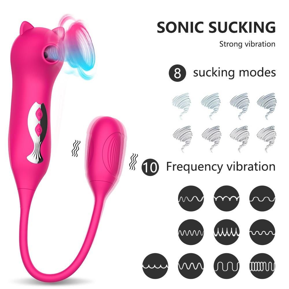 Powerful Clit Sucker Nipple Vibrator Female Sex Toys for Women Clitoris Stimulator Vibrating Erotic Goods for Adults