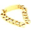 Birthday Gift  Stainless Steel Gold Color Smooth  Cuban Curb Miami Link Chain Mens Male Bracelet Wristband