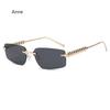 Vintage Sunglasses for Women Oversized Rimless Luxury Sunglasses Frameless Designer UV400 Sun Glasses  gafas