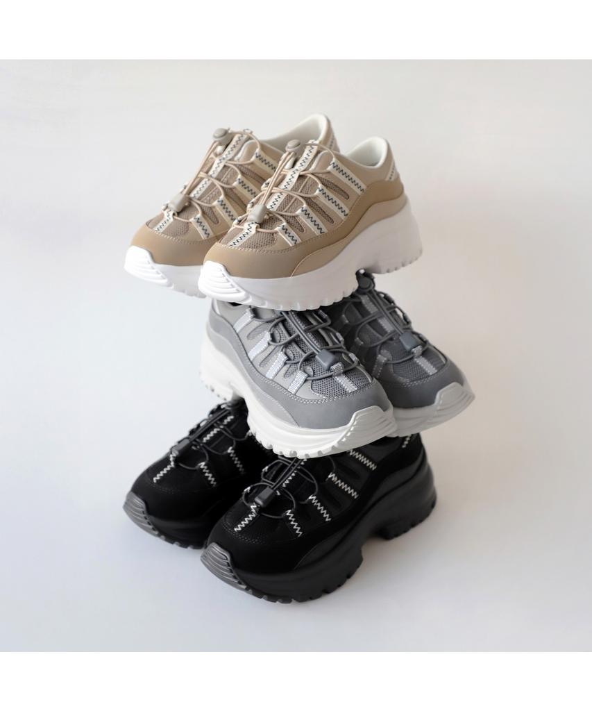 Elcanto Mazz Women'S Webbing Stopper Ugly Sneakers 4Cm Lcws05M613