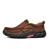 FashionFashion Spring Autumn Men Tooling Male Comfortable Platform Shoes Business Genuine Leather Loafers Slip on Men's Shoes Round Toe
