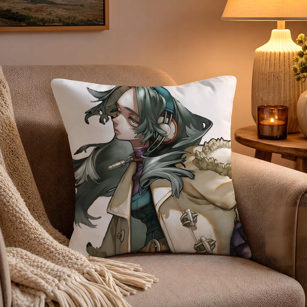 Anime GGachiakuta Pillow Case Soft Plush Cushion Cover Double Print and Invisible Zipper for Sofa Home Car Use