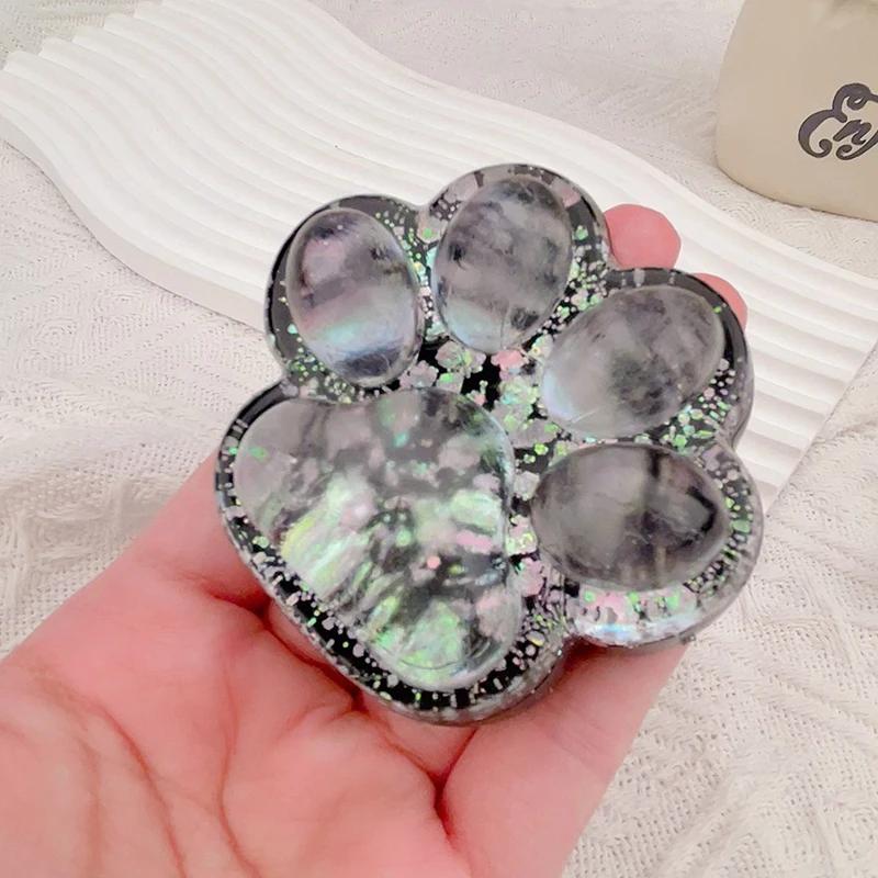 Giocattolo Fidget Squishy a forma di artiglio di gatto con paillettes carino, giocattolo antistress a rimbalzo lento, giocattolo antistress a pizzico, decompressione, zampa di gatto, giocattolo morbido da spremere