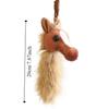 PP Cotton Pony Head Pendant Fluffy Mascot Pony Doll Horse Plush Toy  Backpack Decoration