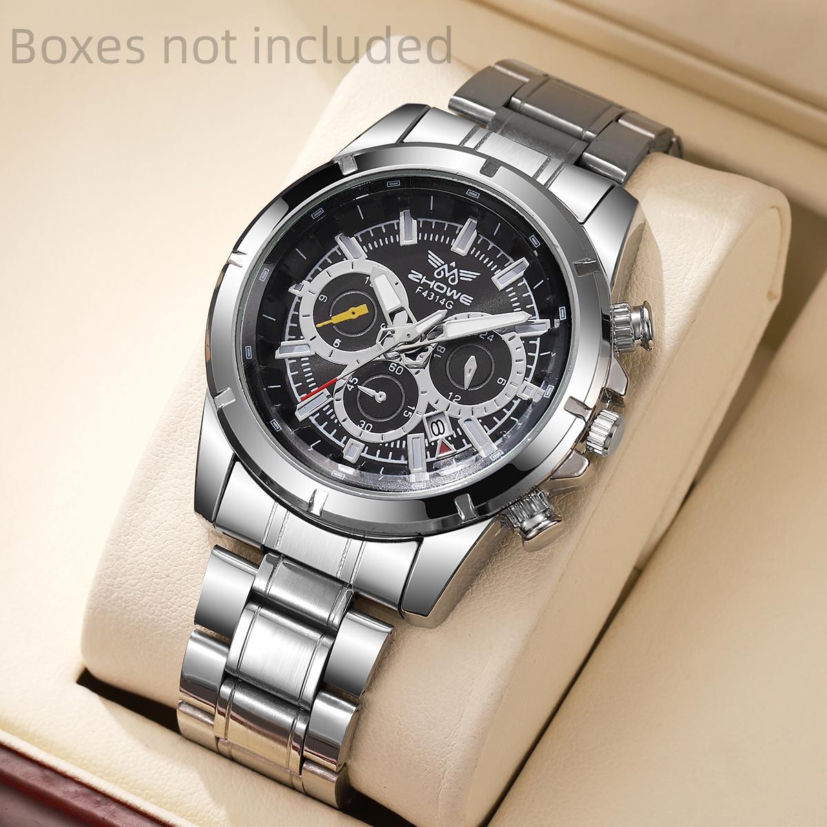 Hot Sell Men Quatrz Watch Sport Mens Watches Top Brand Luxury Business Full Steel Quartz Clock Men Relogio Masculino чёрный