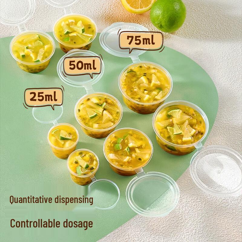 Disposable Sauce & Condiment Containers with Lids