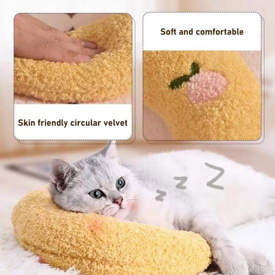 U-Shaped Pet Pillow Cat Sleep Pillow Soft Plush Neck Support Cushion Pet Snuggle Pillow for Puppies Kittens