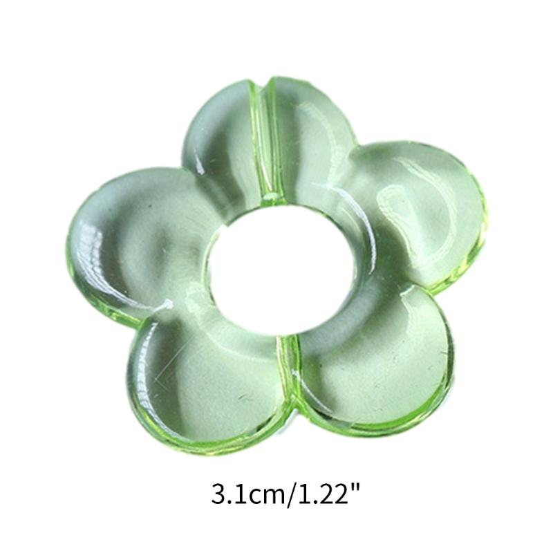 Colored Perforated Beads Hollow Flowers-Shaped Pendant DIY Clothing Accessories Earrings Hairpin Phone Shells Material