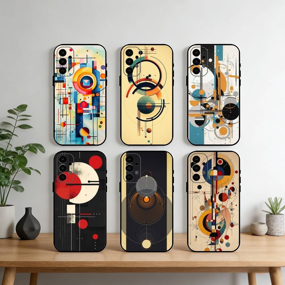 W-Wassily K-Kandinsky Art Phone Case For Samsung S25,S24,S21,S22,S23,S30,Ultra,S20,Plus,Fe,Note,10,9,5G Black Cover