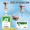 2D Flat Acrylic Cartoon Nurse & Doctor Card Holder, Retractable Badge Reel, Hospital ID Badge & Chest Pin for Doctors & Nurses