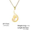 Teamer Cat Kitten Pendant Necklace Stainless Steel Pet Animal Necklace Cute Funny Cat Daily Jewelry for Women Girls No Rust