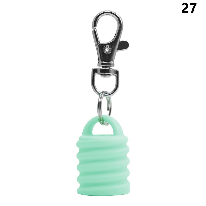 High Quality Practical Silicone Keychain Cap Portable Durable Holder Keychain Compatible For Lip Balm Lipstick Storage Cap