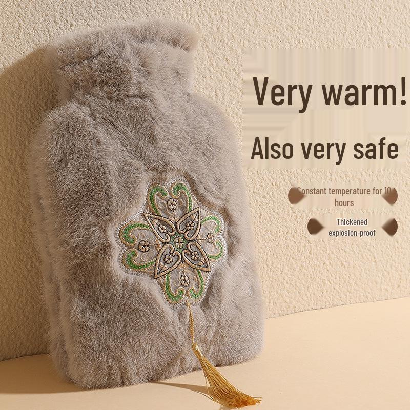 Chinese Embroidery Hot Water Bottle - Hand Warmer & Hot Compress