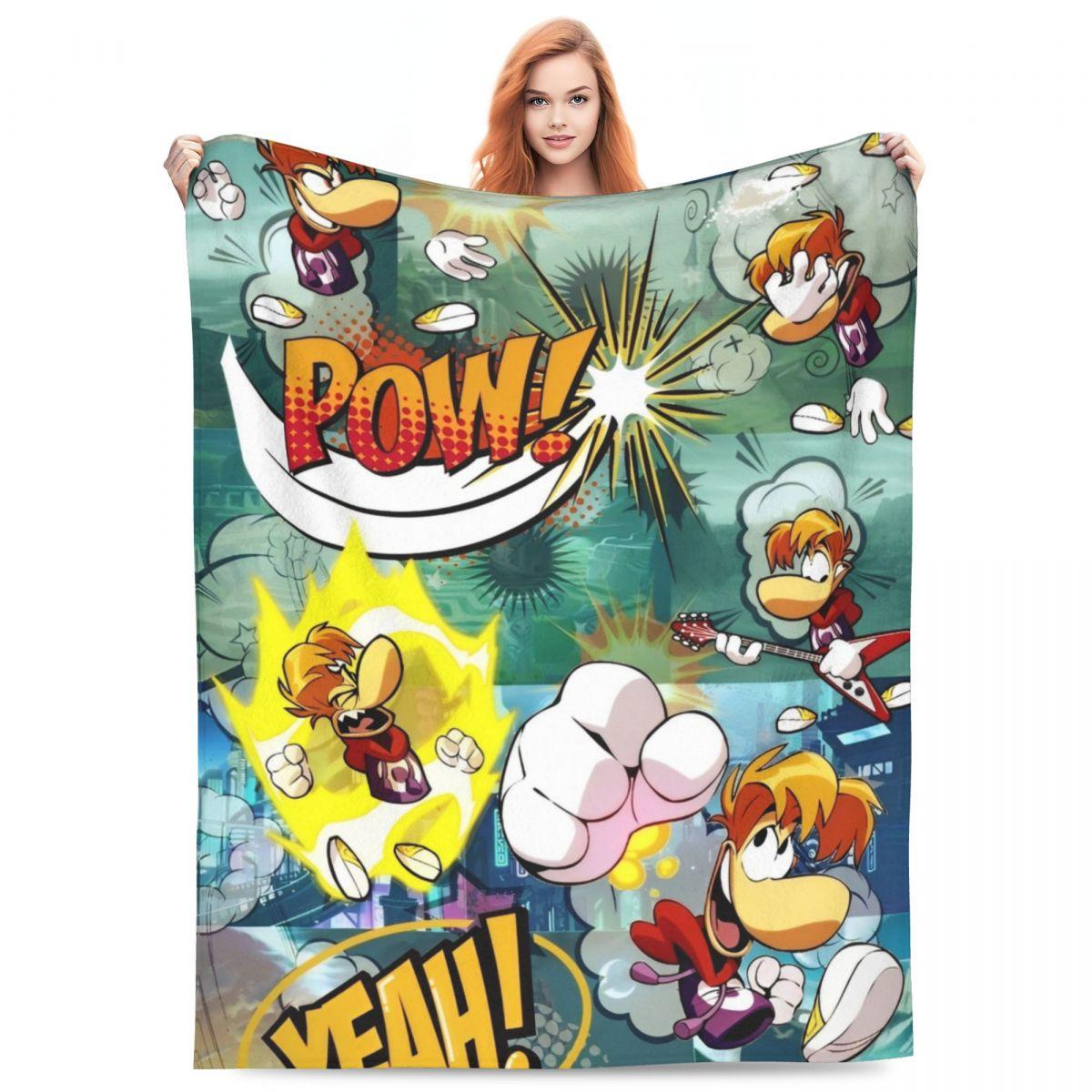 

Rayman Advanture Game Cartoon Fleece Throw Blankets Funny Art Blanket for Bed Couch Ultra-Soft Bedding Rug Piece Multifunction 75x90cm