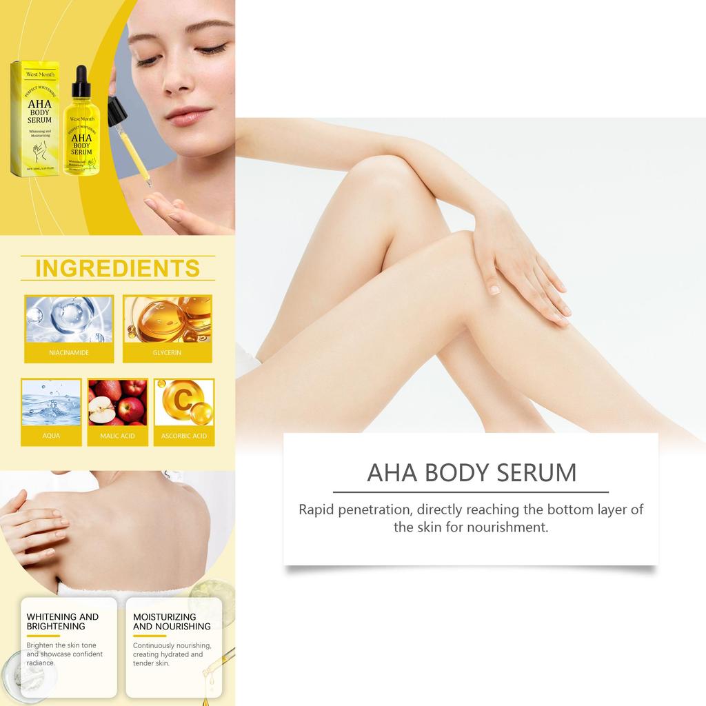 West Month Moisturizing Body Essence Hydrating Brightening Nourishing Skin Care Treatment