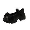White Thick Heel Thick Sole Mary Jane Small Leather Shoes Women's New Autumn Retro Light Mouth Single Shoes