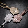 Men's Trendy Retro Fatima Hand Zircon Necklace
