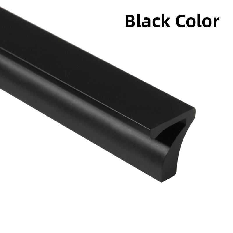 

KAK Black Hidden Cabinet Handles Kitchen Cupboard Door Pulls Long Furniture Handle Zinc Alloy Drawer Knobs Door Hardware 1200mm Hole Distance 96mm