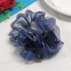 Korean Style Double Flower Colorful Scrunchies – Fashionable Hair Ties & Ponytail Holders for Women