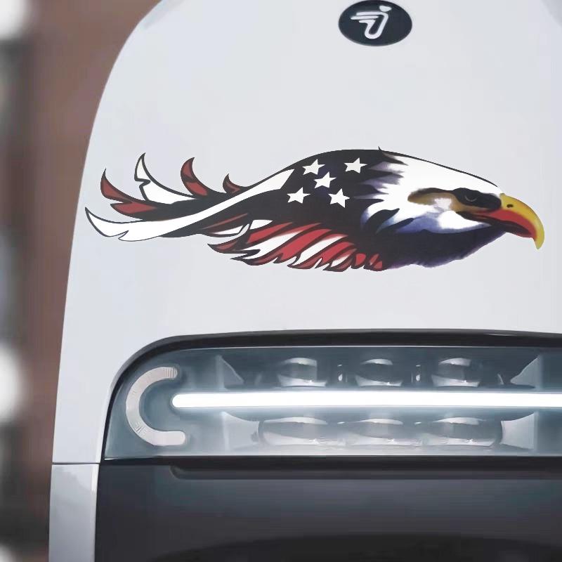 American Flag Eagle Car Sticker Bumper Sticker - Patriotic Vinyl Decal for Cars, Trucks, SUVs, Windows, Laptops, Motorcycles