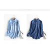 Fashionable  Shirt Women Mid Length Cotton Korean Style Loose Fit Long Sleeve Blouse Spring Autumn Outerwear
