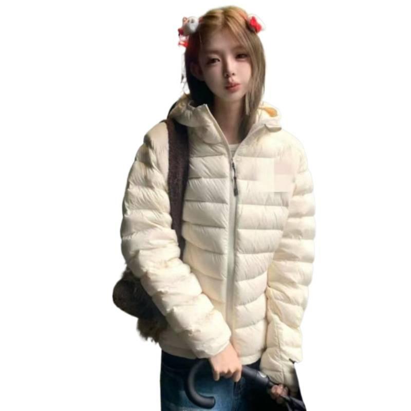 Down cotton-padded clothes women's winter new light and thin hooded small cotton-padded jackets loose fashion warm cotton-padded jackets