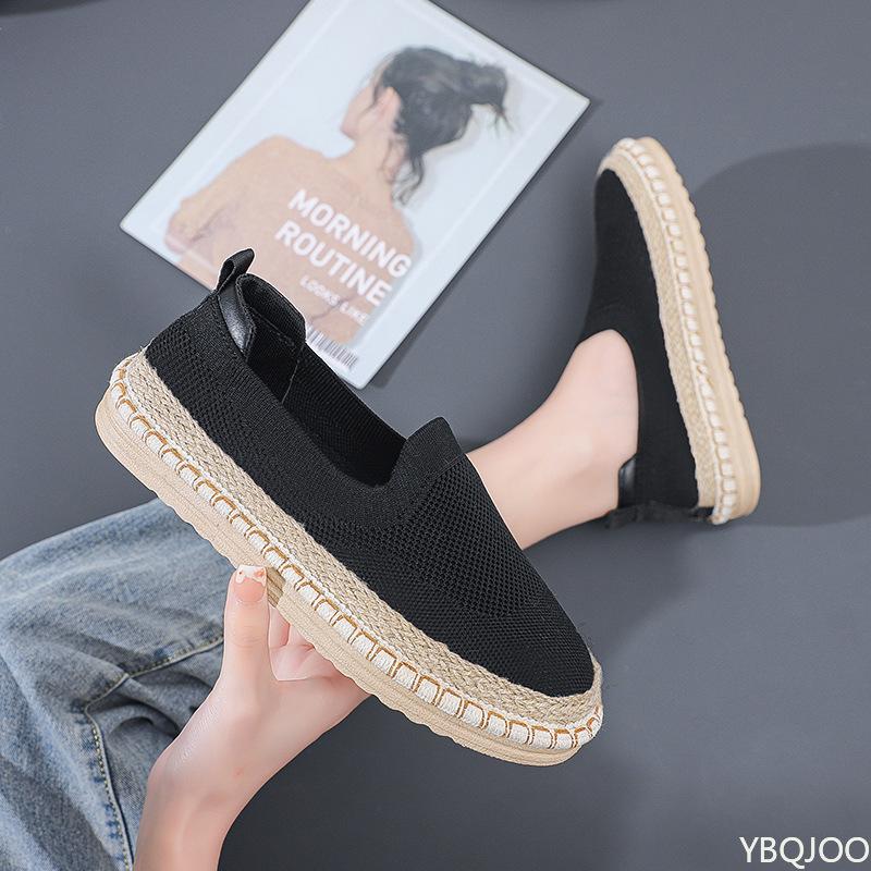 Breathable casual daily commuting not tiring Women's shoes with mesh surface New casual versatile summer flat shoes