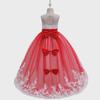 2024 Embroidered Princess Wedding Dress for Girls with Bow Tail